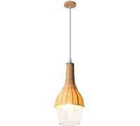 ksxnkhk Japanese Handmade Bamboo Kitchen Island Pendant Light Minimalist Farmhouses Wooden Dining Room Hanging Lamp Nordic Creativity Clear Glass Bedside Chandelier for Bedroom Bar Counter