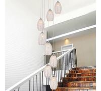 ksxnkhk Large Chandelier Modern Crystal Raindrop Chandeliers Staircase Lighting Contemporary Spiral Lighting Hight Ceiling Light Fixtures for Stair Foyer Entryway Hall Living Room 40×180cm
