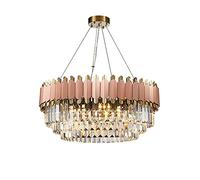 ksxnkhk Large Crystal Chandelier Lights Luxury Modern 3-Tier Raindrop Chandeliers Hanging Pendant Light Fixture for Dining Room Living Room Entryway-Gold 60x35cm