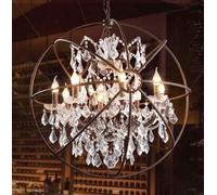 ksxnkhk LED Modern Sphere Rustic Loft V-intage Retro Deco Orb Globe Chandelier Lamp,Pendant Lighting Ceiling