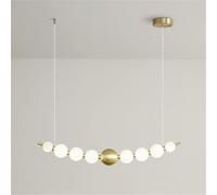 ksxnkhk LED Strip Combination of Chandelier - Character Brass Pendant Light Modern Simple Cafe Restaurant Ceiling Pendent Lamp Indoor Home Decoration Lighting Ceiling Light(80cm)