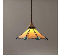 ksxnkhk Living Room Light Fixture, Chandeliers Chandeliers Ceiling Lights Nostalgic and Retro Chandelier E14 Base 1-Light Solder Glass Chandelier with Brushed Brass Lamp Holder Mid Century