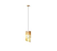 ksxnkhk Log Simple Creative Fan-shaped Vertical Bar Hand-woven Pendant Lightled Bedroom Living Room Dining Room Study Decoration Hanging Lamp LEDE27 Light Source Chandeliers Modern Simple