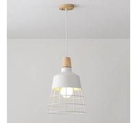 ksxnkhk - Metal Chandelier - Simple Wooden Art Chandelier Restaurant Loft Iron Art Lampshade Bar Table Lamps Hollow Single Head Decorative Lighting,for Living Room