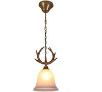 ksxnkhk Minimalist - Antler Chandelier Glass Lampshade Dining Room Living Room Bedroom Resin Ceiling Lamp Single Head Chandelier Engineering Lamp, Pendant Light