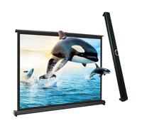 ksxnkhk Mobile Portable Projection Screen, Small Tabletop Retractable Movie Screen 20 30 40 50 Inch Projector Floor Screen(30inch-16:9)