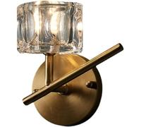 ksxnkhk Modern brass chandelier Wall Lamps Compatible with Living Room Simple American Retro Copper Light Luxury Crystal Decorative Wall Lamp Living Room Background Wall Lamp Bedro