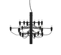 ksxnkhk Modern Candle Chandelier Island Creative Pendant Lighting E14 Bulb Metal Hanging Ceiling Light Indoor Decor Chandelier for Dining Room Bedroom Living Room(18 Lights, Black)