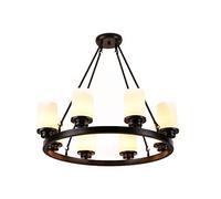 ksxnkhk Modern Chandelier, 8 Lights Farmhouse Iron Chandeliers Wagon Wheel Chandelier Candle Style Rustic Hanging Ceiling Light Fixtures Bedroom Living Room Foyer Hallway Pendant(8 Head)