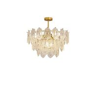 ksxnkhk Modern Chandelier, Crystal Chandeliers Light Luxury Living Room Chandelier Medieval Atmosphere Villa Dining Room lamp French Court Retro Glass Chandelier Bedroom lamp(60cm Diameter