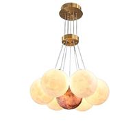 ksxnkhk Modern Cluster Globe Bubble Chandelier Moon Earth Planet Mid Century Pendant Light Milk White Sphere Kids Ceiling Hanging Lamp For Bedroom Living Room Kitchen Island Dining Table