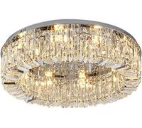 ksxnkhk Modern Elegant Crystal Ceiling Light Rounded Chrome Crystal Chandelier Flush Mount Ceiling Light Fixtures,Chandelier Lamp