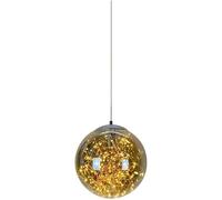 ksxnkhk Modern Globe LED Chandelier Metal LED Bedside Pendant Light Glass Ball Round Hanging Light, Ceiling Chandelier