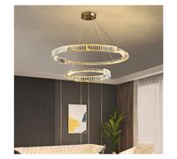 ksxnkhk Modern Lights Luxury Gold Round Ceiling Crystal Chandelier American Living Room Indoor Lights Triple Ring Light Chandelier,for Home