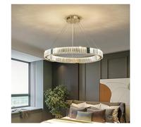 ksxnkhk Modern Living Room Gold Crystal Round Ceiling Chandelier Luxury Glossy Remote Control Dimmable LED Lights Luxury Chandelier,for Home