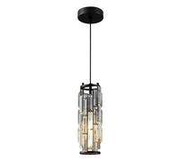 ksxnkhk Modern Pendant Lighting,E26 Adjustable Suspension Wire Hanging Lamp Fixtures,Pendant Light For Kitchen Island, Industrial Style Crystal Restaurant Chandelier 11.8X3.9inch (