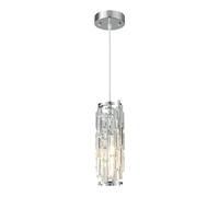ksxnkhk Modern Pendant Lighting,E26 Adjustable Suspension Wire Hanging Lamp Fixtures,Pendant Light For Kitchen Island, Industrial Style Crystal Restaurant Chandelier 11.8X3.9inch (