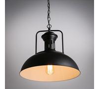 ksxnkhk Nordic Vintage Industrial Style Pendant Light Single Head Wrought Iron Lid Chandelier Edison Oil Rubbed Bronze Modern Dome Ceiling Fixture