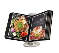 ksxnkhk Polypropylene Panel Desktop Reference System, 10 Display Pockets, 20 Sheet Capacity, Adjustable File Storage Rack, for Office A4 Documents, with Easy-Load Pockets