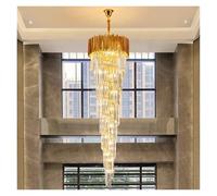 ksxnkhk Post-Modern Luxury Crystal Long for Hotel Duplex Spiral Grand Staircase,Warm Atmosphere