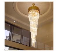 ksxnkhk Post-Modern Luxury Crystal Long for Hotel Duplex Spiral Grand Staircase,Warm Atmosphere
