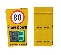 ksxnkhk Powered LED Radar Feedback Sign,Speed Display Traffic Sign with Accessories,Traffic Warning Board,With Lock Opening and Closing,Custom Speed Limit Easy Maintain mainselectricity
