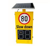 ksxnkhk Powered LED Radar Feedback Sign,Speed Display Traffic Sign with Accessories,Traffic Warning Board,with Lock Opening and Closing,Custom Speed Limit Easy Maintain Solarenergy