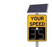 ksxnkhk Radar Speed Display Sign,Solar Powered Your LED Sign,Aluminium Sign,Adjustable Limit,with Accessories Maximumspeedlimit25