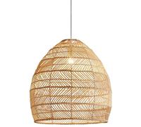 ksxnkhk Rattan Ceiling Pendant Made Hand-Woven Coastal Fixtures Boho Light Fixture Hanging Lamp Basket Chandeliers E27 Dome Lampshade For Bedroom Dining Room Kitchen Living Room Foyer