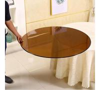 ksxnkhk Replacement Tempered Glass Table Top Round Coffee 15 20 30 36 39 40inch Brown for Indoor Outdoor(54cm(21in))