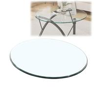ksxnkhk Round Tempered Glass Table Top 22in 24in 30in 36in 39in 40in Transparent Replacement Dining Tabletop Protector(70cm(27.5in))