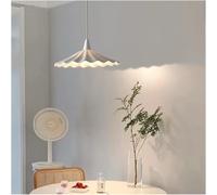 ksxnkhk Simple Cream Lotus Chandelier Living Room Bedroom Dining Table Cafe Ceramic Lace Ins Pendant Light Fixture Home Decoration ,Modern