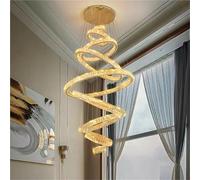 ksxnkhk Simple Crystal Chandelier Luxury Duplex Living Room Light Modern Villa Hall Chandelier Light(9 Rings 100cm)