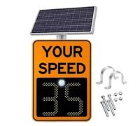 ksxnkhk Solar Led Digit Speed Sign, Traffic Safety Radar Feedback Sign Aluminum Detector, Powered, 3M Reflective Film, 20''X27''/35''X24'' Available(A,60 * 90cm)