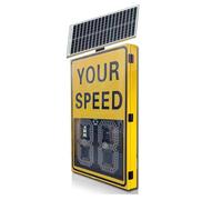 ksxnkhk Solar Powered LED Speed Limit Signs,Radar Feedback Sign,Traffic Warning Board Display,with Lock for Opening and Closing,Custom Solarenergy