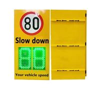 ksxnkhk Solar Powered Radar Speed Limit Sign with Accessories,Speed Display Traffic Feedback Warning Signs,Maximum Adjusted by Yourself mainselectricity