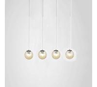 ksxnkhk Stair Chandeliers Multi Glass Ball Multi Lights Modern Living Room Long Lamp Glass Bubbles Balls Villa Ceiling Lamp Duplex Apartment Stairs Long Chandelier/15 Balls/4 Balls