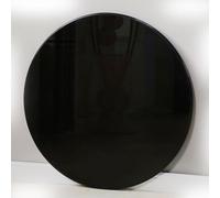 ksxnkhk Tempered Glass Round Table Top 1/4" Thick 16in-40in Black Tabletop Protector Safe Beveled Edge High Temperature Resistance(75cm(30in))