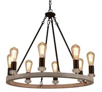 ksxnkhk Wagon Wheel Chandelier Rustic Farmhouse Industrial Country Light Fixtures Metal Round Pendant Light Ceiling Hanging Light for Kitchen Island Dining Room Living Room Home Office Res