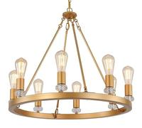 ksxnkhk Wagon Wheel Chandelier Rustic Farmhouse Industrial Country Light Fixtures Metal Round Pendant Light Ceiling Hanging Light for Kitchen Island Dining Room Living Room Home Office Res