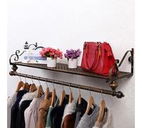ksxnkhk Wall Mounted Clothes Rack for Clothing Display, Floating Shelf Store, Retail Display Rack, Sturdy Organizer Hanger, Heavy Duty, M