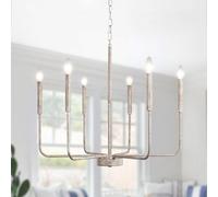 ksxnkhk Watch accessories winder Farmhouse Dining 6 Lights Chandelier Light Fixture Adjustable Height,Hanging Candle Pendant Lighting for Kitchen Island Living Room Bedroom Foyer