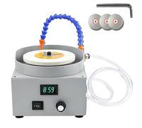 ksxnkhk Wet Bench Grinder Electric Sander with Diamond Discs, Adjustable Speed 0-2000rpm, Bidirectional Rotation, for Grinding Metal, Jade, and Glass