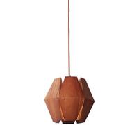 ksxnkhk Wood Pendant Light Ceiling Modern Wooden Chandelier Diamond Handmade Lamp Shade Modern Natural Pendant Light Chandelier Light Fixture for Bedroom Living Room Kichen Dining Room(A)