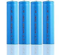 KsxvboevHigh Capacity Rechargeable Battery 2200mAh High Capacity 3.7V Li-ION Battery Icr 1200 Long Life For LED Flashlight,2 Pcs