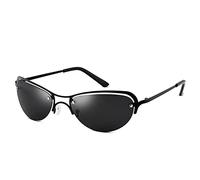 KSXYH The Matrix Neo Style Sunglasses Men Women Ultralight Metal Wire Frame Polarized Oval Rimless Glasses