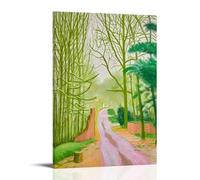 KSYWVCSO David Hockney The Arrival of Spring Posters Canvas Aesthetic Wall Art Modern Home Decor for Bedroom Living Room 16x24inch(40x60cm) Frame-style