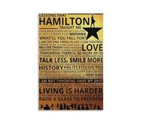 KSYWVCSO Lessons That Hamilton Taught Me Poster Education Poster Motivational Posters Canvas Aesthetic Wall Art Modern Home Decor for Bedroom Living Room 12x18inch(30x45cm) Unframe-style