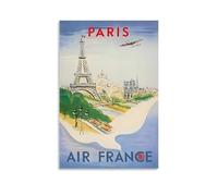 KSYWVCSO Paris Retro Travel Posters Canvas Aesthetic Wall Art Modern Home Decor for Bedroom Living Room 20x30inch(50x75cm) Unframe-style