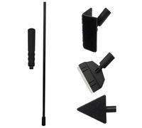 Ksywydu 3 in 1 Fish Tank Cleaner Kit, Aquarium Cleaning Kit, Aquarium Glass Scraper Tools Set with 13 Inch Detachable Rod Carbon Fiber Handle, Algae Scraper Triangle Flat Brush and Right Angle Brush